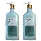 Bath & Body Works Breathe Deep lotion bottles in a 2-pack for soothing skin