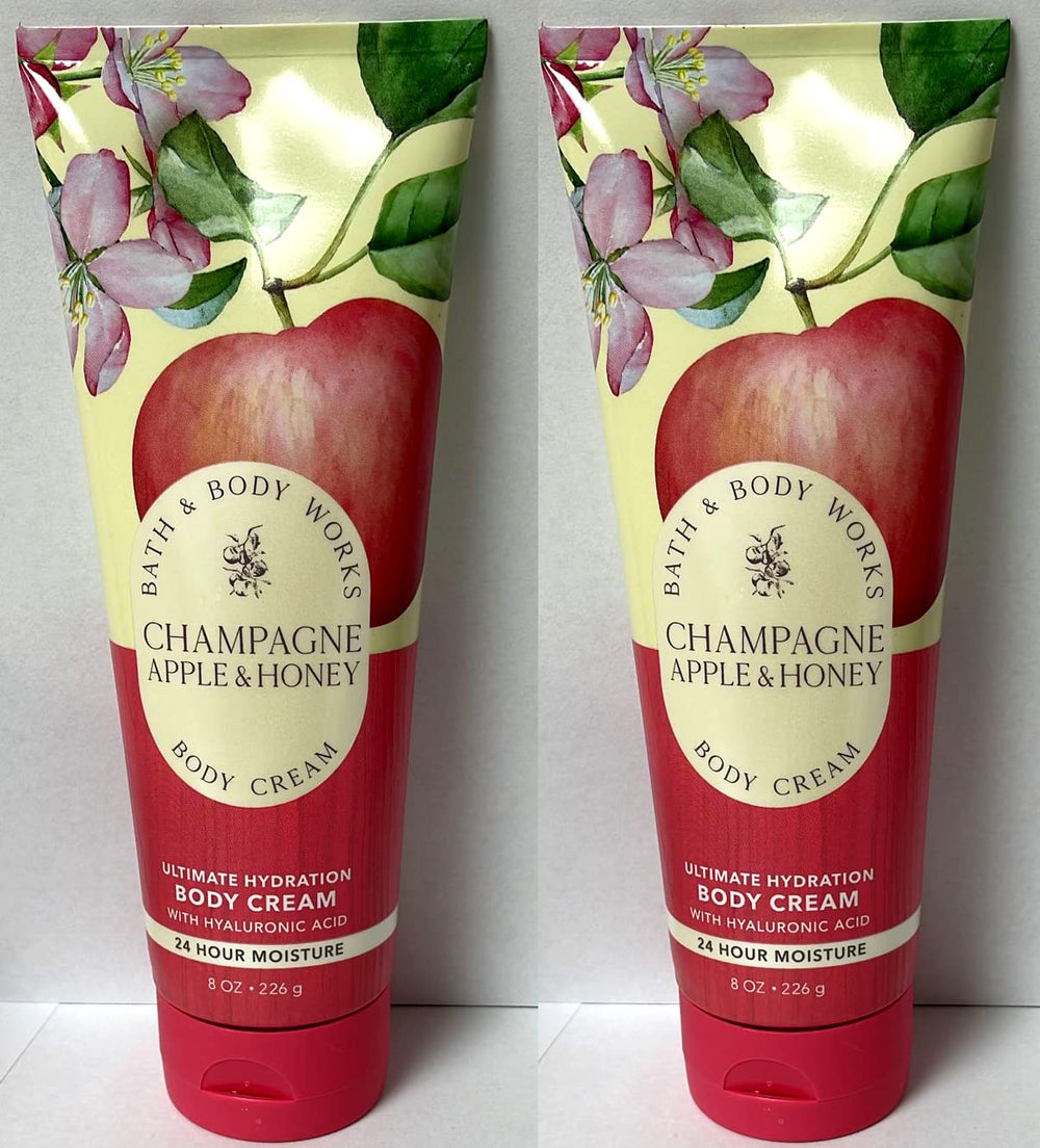 Bath and Body Works Champagne Apple & Honey two-pack body cream tubes for hydration