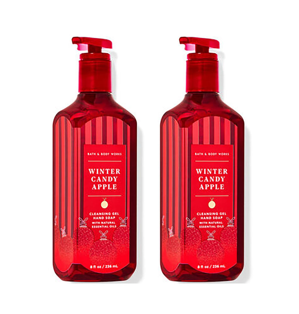 Bath and Body Works cleansing gel hand soap in Winter Candy Apple for soft hands and fresh fragrance