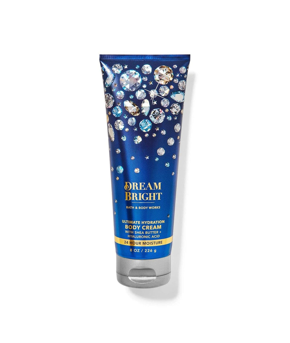Bath & Body Works Dream Bright bottle showing rich hydration and refreshing fragrance for daily use.