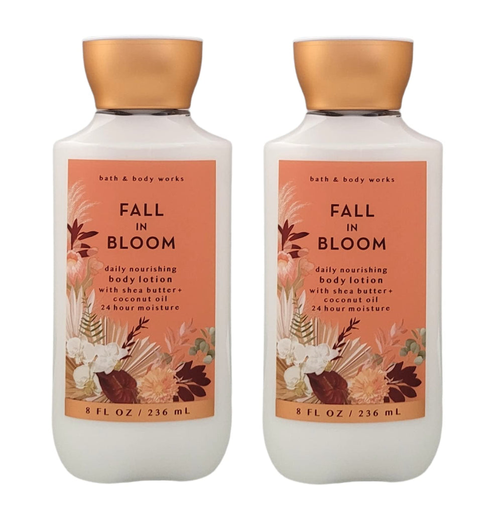 Bath and Body Works Fall In Bloom lotion set with two 8 oz bottles for daily hydration.