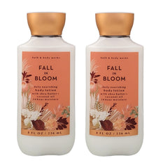 Bath and Body Works Fall In Bloom lotion set with two 8 oz bottles for daily hydration.