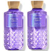 Bath and Body Works Fresh Cut Lilacs 2-pack front view showcasing two bottles and a refreshing scent profile