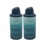 Bath and Body Works Freshwater two-pack deodorizing spray for men offers convenient daily freshness.