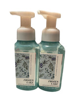 Bath & Body Works Gentle & Clean Foaming Hand Soap Frozen Lake bottle pour provides a refreshing cleanse.