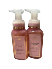 Bath & Body Works Gentle Foaming Hand Soap Champagne Toast bottle, nourishes hands.