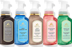 Bath and Body Works Gentle Foaming Hand Soap Kitchen Basics Cozy Vanilla Almond leaves hands clean and scented