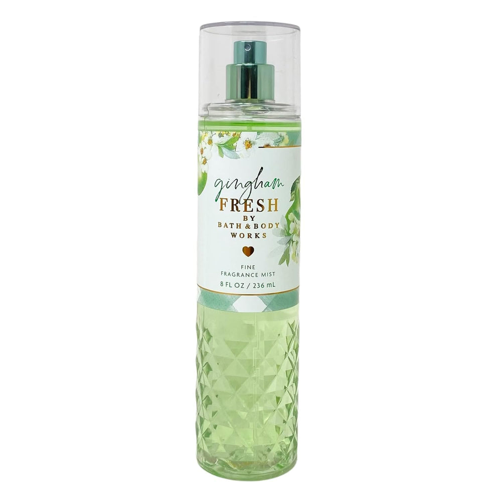 Bath and Body Works Gingham Fresh bottle spritz for lightweight fragrance and skin hydration.