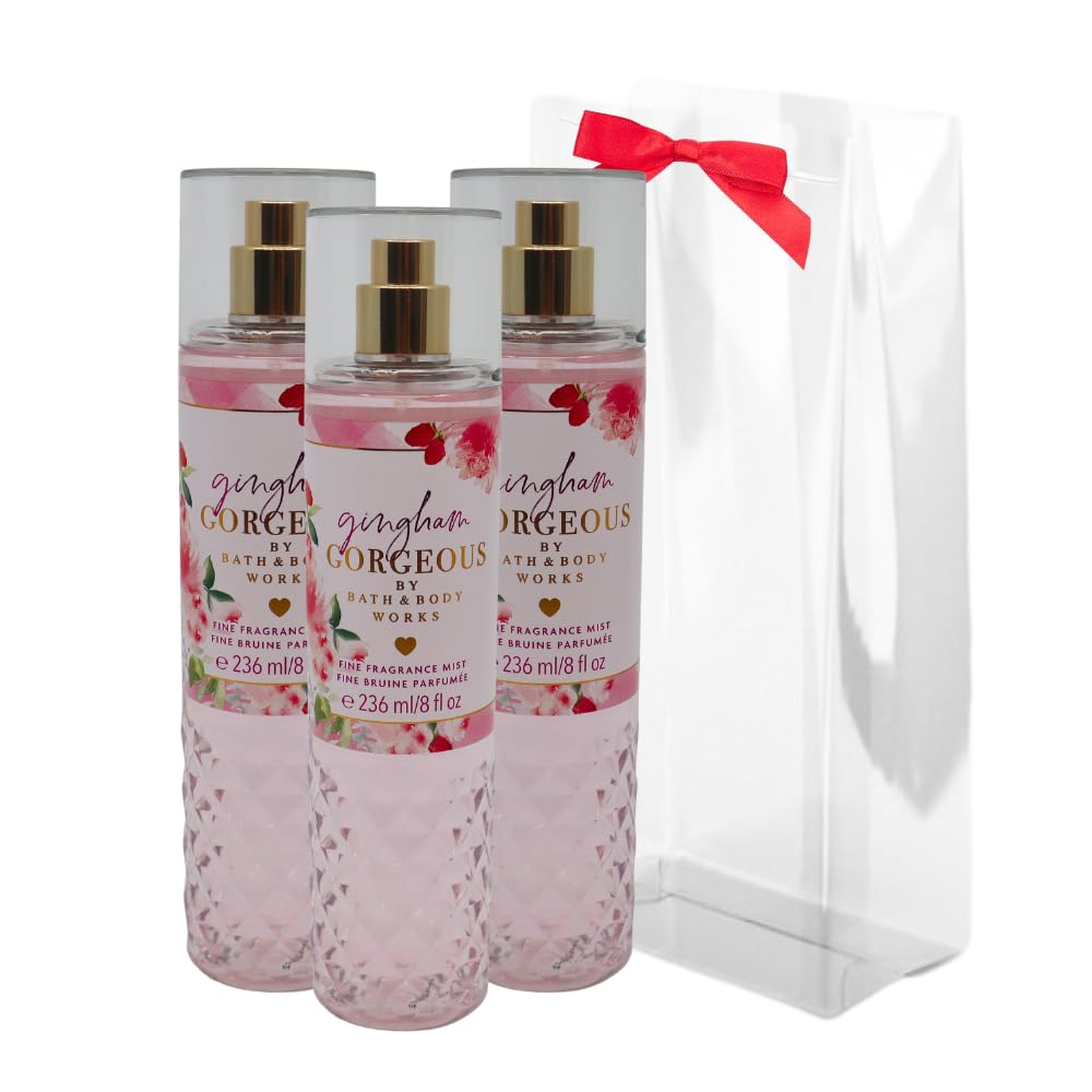 Bath & Body Works Gingham Gorgeous mist bottle closeup for daily refreshing fragrance.