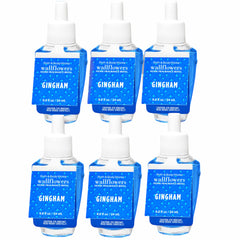 Bath and Body Works Gingham refill six-pack front view for easy room fragrance