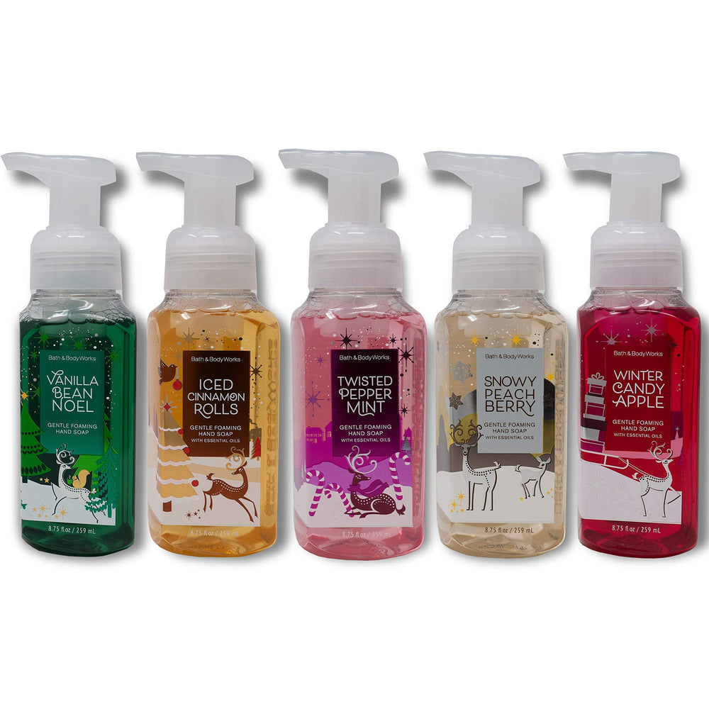 Bath and Body Works Holiday Traditions foaming hand soap bottle with vitamin E nourishment