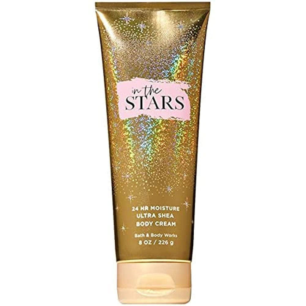 Bath & Body Works In The Stars body cream jar front, delivering deep hydration for radiant skin.