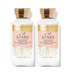 Bath & Body Works Into The Stars lotion set displayed with fast-absorbing moisture for soft, nourished skin.