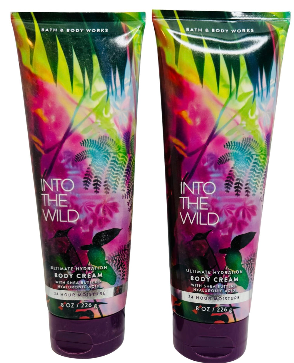 Bath and Body Works Into the Wild Hydration Cream close-up shows creamy texture for smooth skin