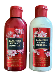Bath and Body Works Japanese Cherry Blossom shampoo bottle highlights hydration for glossy hair