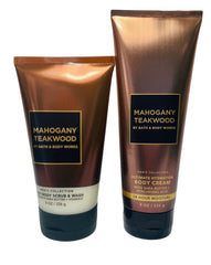 Bath & Body Works Mahogany Teakwood Body Cream bottle offering rich hydration and fragrance