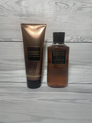 Bath & Body Works Mahogany Teakwood bottle artwork varies by release.