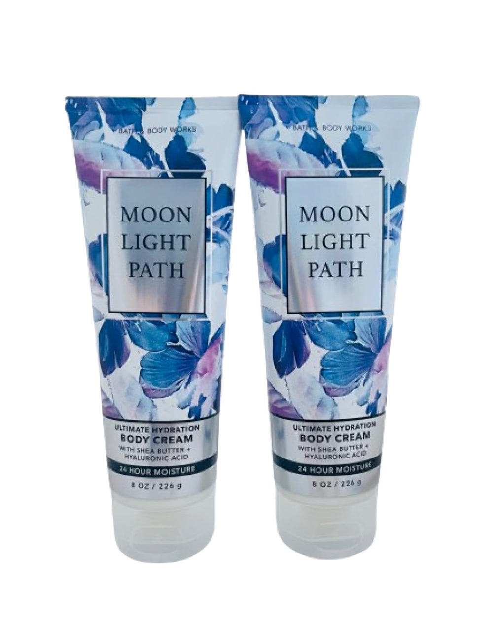 Bath & Body Works Moonlight Path cream tube close-up for silky hydration.