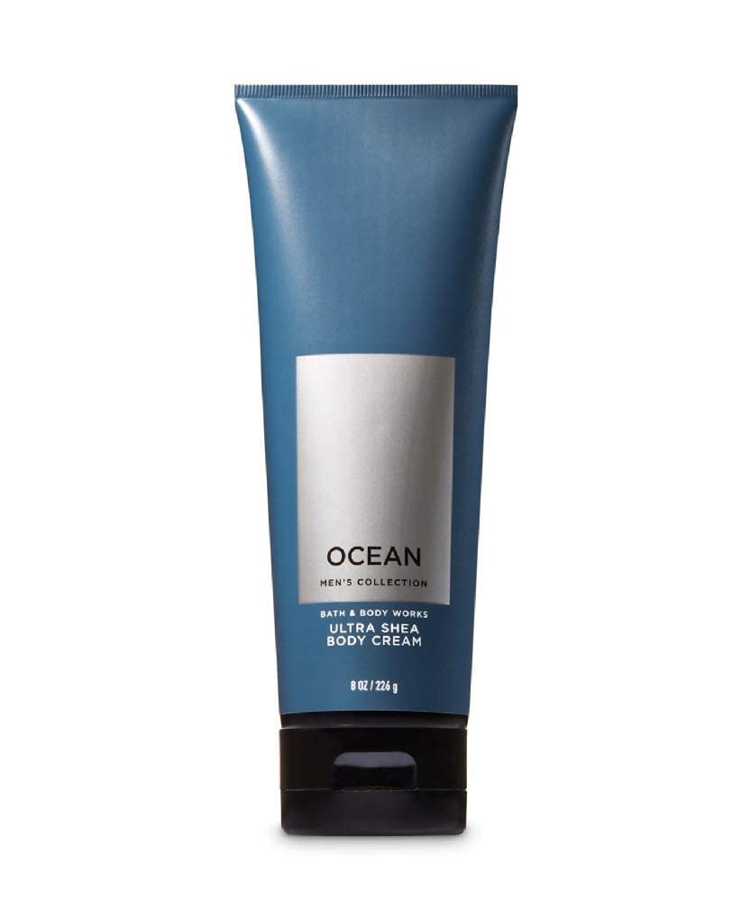 Bath and Body Works Ocean for Men Ultra Shea Body Cream 8 oz bottle for daily hydration