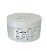 Bath & Body Works Platinum Whipped Body Butter jar closeup showing rich moisture texture.