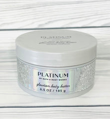 Bath & Body Works Platinum Whipped Body Butter texture swirls for smooth, luxurious application.