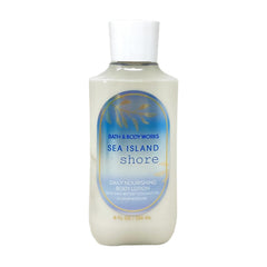 Sea Island Shore lotion texture highlights creamy, moisturizing feel for daily use.