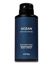 Ocean deodorizing spray on bathroom counter ready for gym or travel use.