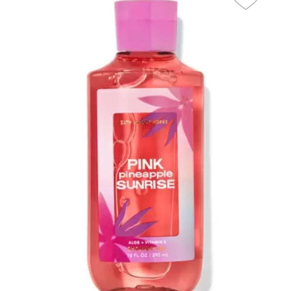 Bath & Body Works Pink Pineapple Sunrise shower gel bottle with rich lather for daily cleansing
