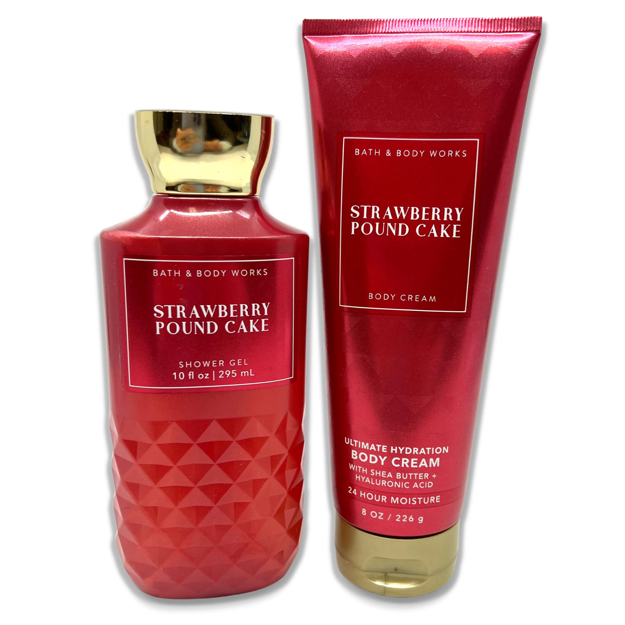 Bath & Body Works Strawberry Pound Cake 2-pack front view, ideal for gifting or daily use.