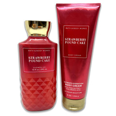Bath & Body Works Strawberry Pound Cake 2-pack front view, ideal for gifting or daily use.