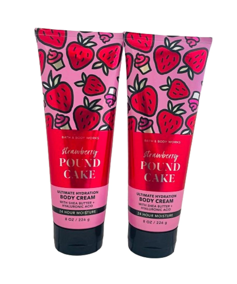 Bath & Body Works Strawberry Pound Cake Ultra Shea Body Cream packaging—rich hydration.