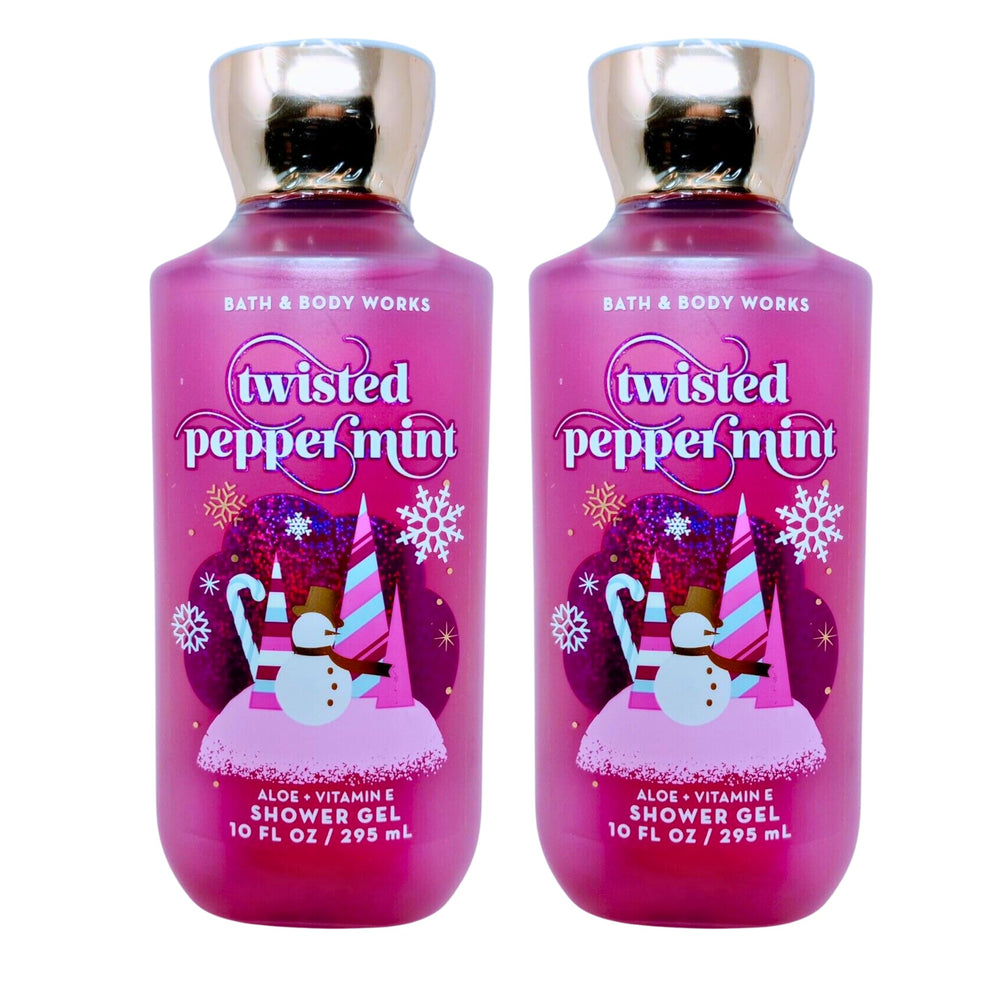 Bath & Body Works Twisted Peppermint, gel douche rafraîchissant pour une douche énergisante.