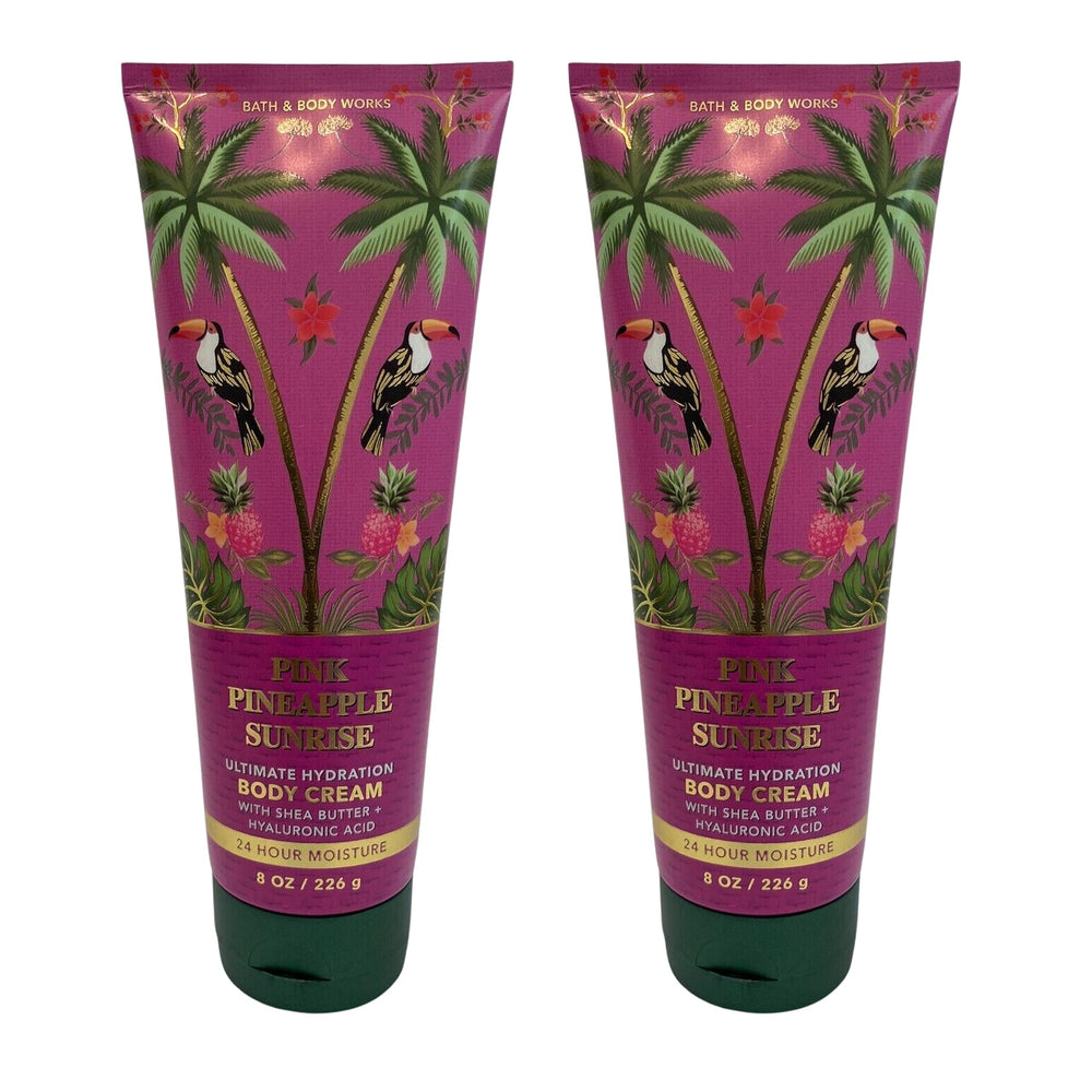 Bath & Body Works Ultimate Hydration Body Cream Pink Pineapple Sunrise bottle for deep hydration