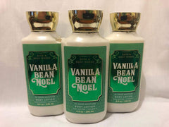 Bath & Body Works Vanilla Bean Noel lotion 8oz bottle for daily moisturizing and comforting fragrance.