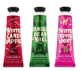 Bath & Body Works Winter Candy Apple hand cream, 1 oz bottle, nourishing care for dry hands.