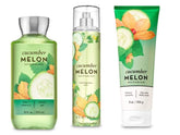 Bath & Body Works Cucumber Melon bundle front label, crisp refreshing scent for daily refreshment.