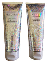 Bath & Body Works Platinum Ultimate Hydration Body Cream bottle in a two-pack, offering silky moisture