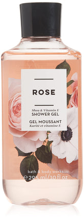 Bath and Body Works Rose Shea and Vitamin E Shower Gel bottle with fragrant rosewater for soft skin