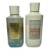 Bath and Body Works Vanilla Romance body wash bottle for refreshed, hydrated skin.