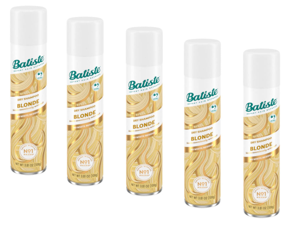 Batiste Dry Shampoo Blonde bottle refreshes roots between washes