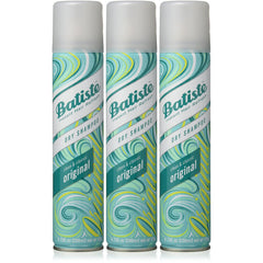 Batiste Original Dry Shampoo triple-pack front view for quick refresh