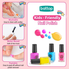 BATTOP nail file and accessories finish polished kid-friendly styles