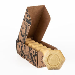 Baudelaire Honey Soap unwrapped single bar for gentle cleansing with honey aroma.