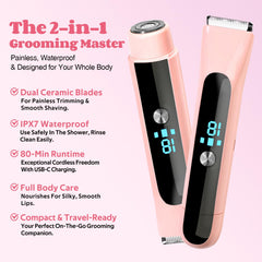 Bayfree bikini-trimmer with USB-C charging for quick portable power
