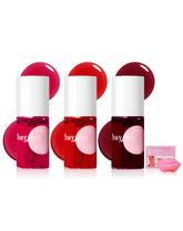 Bayfree Lip Tint Stain Set in a compact case for portable color.