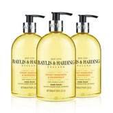 Baylis & Harding Sweet Mandarin & Grapefruit dispenser bottle for easy, refreshing handwashing.