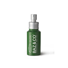 BAZ & CO Naturally Fresh travel-size deodorant bottle front view for all-day odor control.