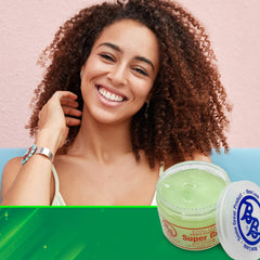 BB Super Gro ingredients panel showcases keratin, coconut oil and sesame seed oil.
