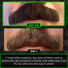 Close-up of GROW serum texture creating fuller beard