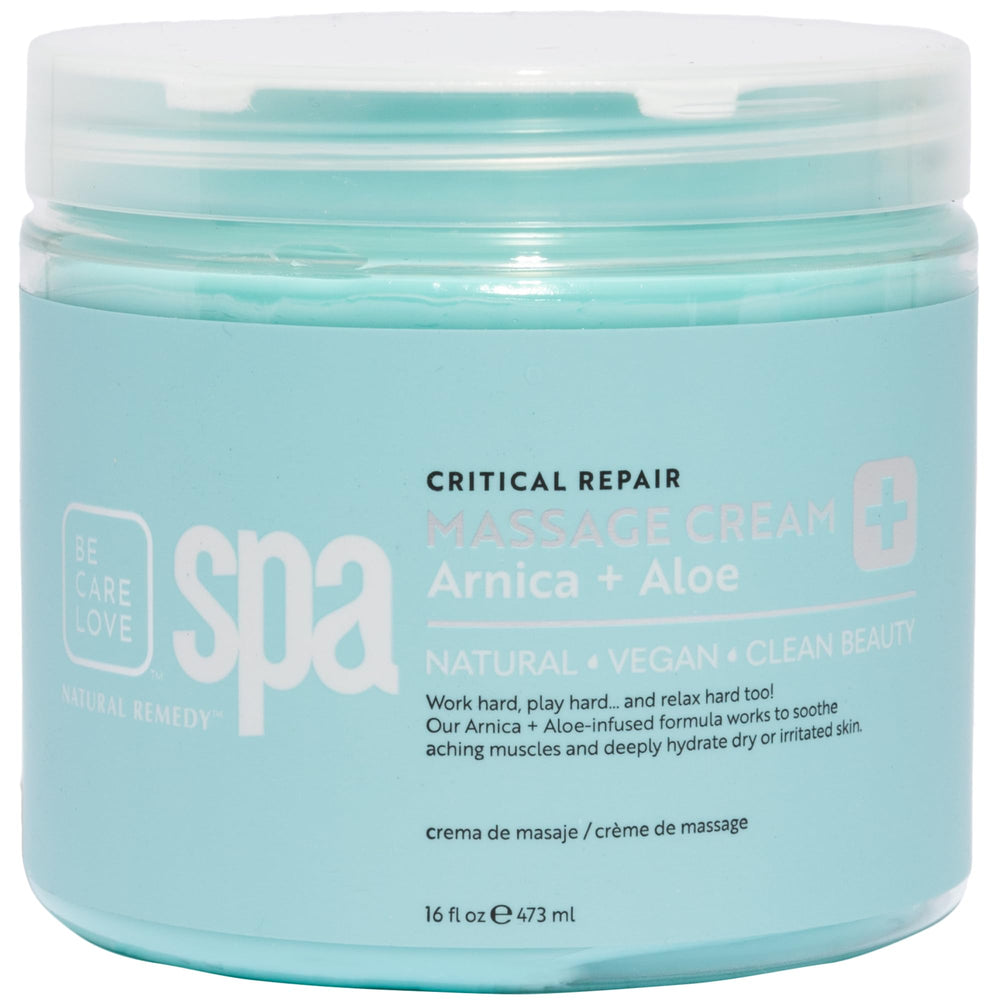 BCL Spa Critical Repair Massage Cream with Arnica for soothing muscle relief during post-workout recovery.